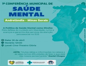 Leia mais sobre o artigo Andrelândia realiza nesta terça-feira a 1ª Conferência Municipal de Saúde Mental