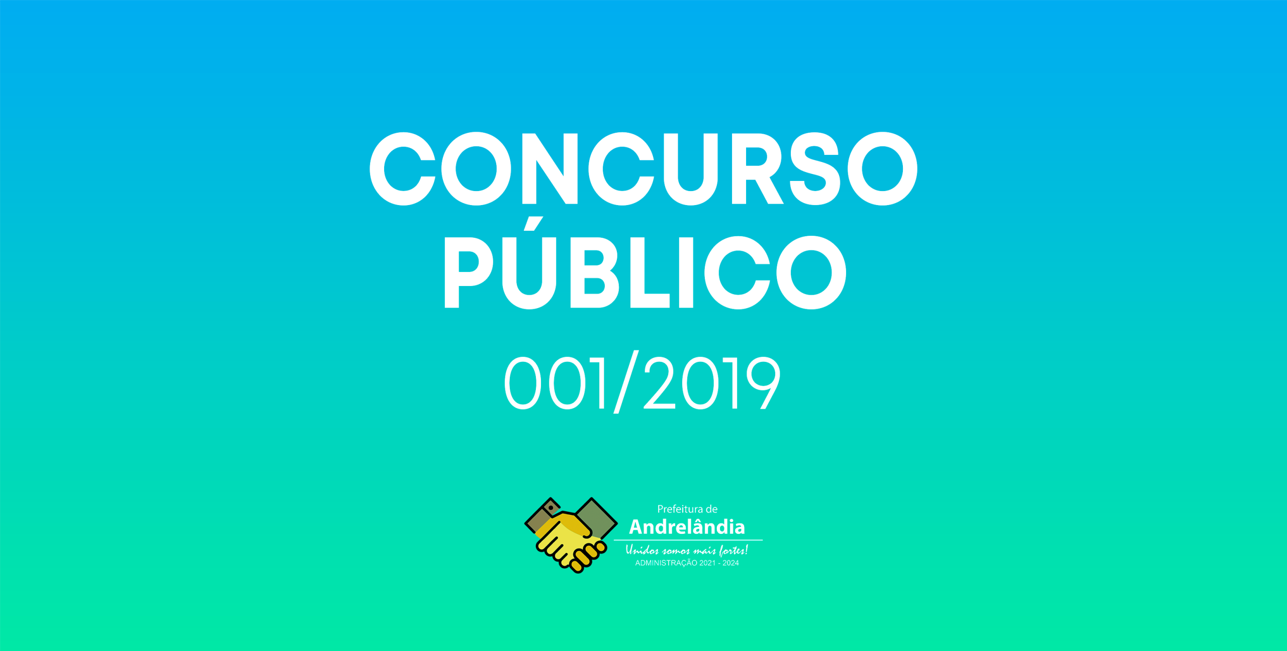 No momento, você está visualizando CONCURSO PÚBLICO 001/2019